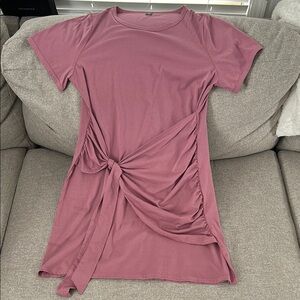 Shein Chic Mauve Dress with Side Wrap Tie NWOT